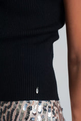 Audrey Ribbed Knit Sleeveless Sweater