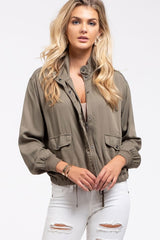 Adriane Ruched Sleeve Jacket