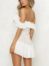 Ava Off Shoulder Ruffle Mini Dress