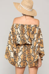 Serena Snake Skin Printed Romper