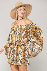 Serena Snake Skin Printed Romper