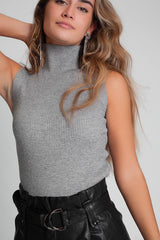 Nyla Ribbed Knit Sleeveless Sweater