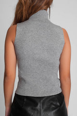 Nyla Ribbed Knit Sleeveless Sweater