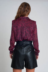 Harlow Fuchsia Leopard Print Blouse