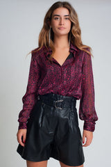 Harlow Fuchsia Leopard Print Blouse