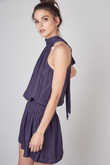 Lenna Mock Neck Tie Dress